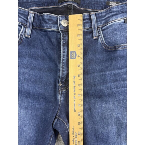 Mavi Marcus Jeans Mens 35x30 Dark Wash Blue Slim Straight Leg Stretch Denim - Picture 4 of 10